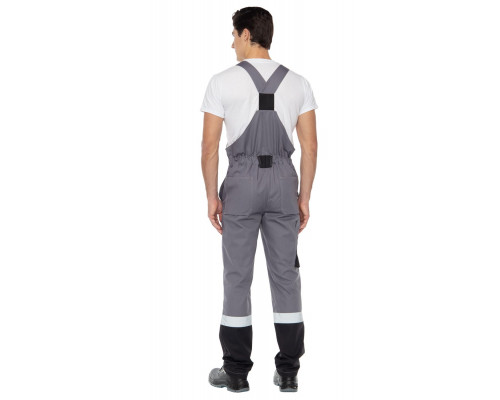 Полукомбинезон мужской летний "Виват" серо-черный