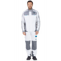 Куртка мужская рабочая летняя "Старт" белая с серым