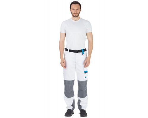 Брюки мужские рабочие летние "Старт" белые с серым