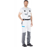 Полукомбинезон мужской рабочий летний "Старт" белый с серым